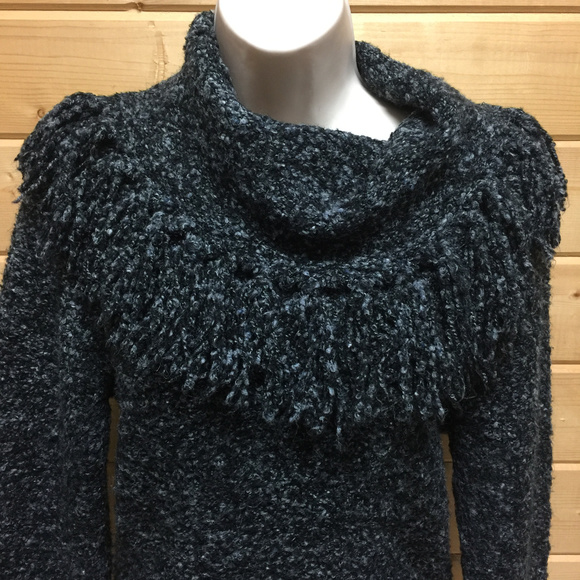 Gray Cowl Neck Marled Sweater NWOT - Picture 4 of 8